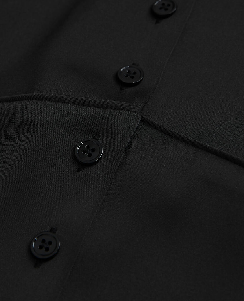 The Kooples FEMME BLACK top court noir avec boutonnage