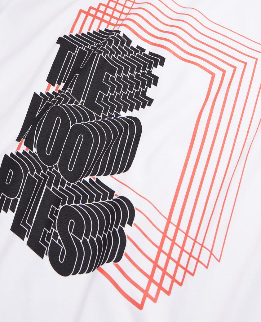 The Kooples HOMME WHITE t-shirt avec s&eacute;rigraphie logo blanc