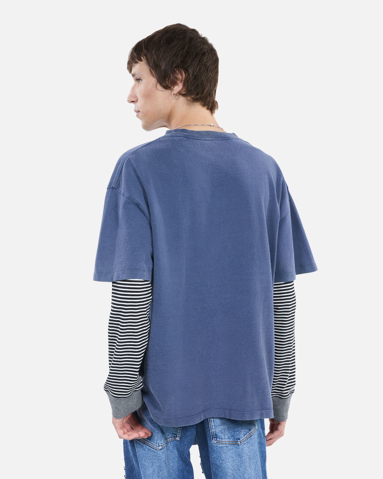 The Kooples MEN DARK BLUE blue t-shirt with serigraphy