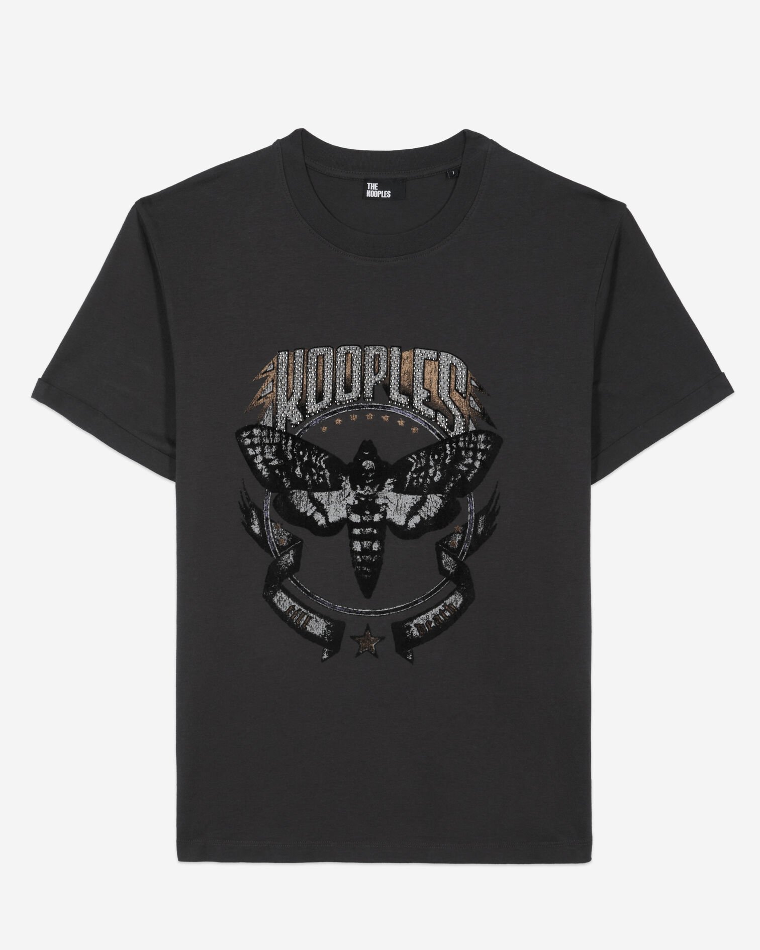 T-shirt avec sérigraphie gris, CARBONE, hi-res image number null