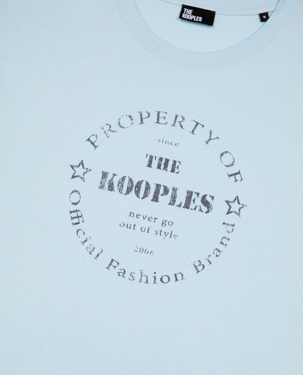 The Kooples HOMME BABY BLUE t-shirt avec sérigraphie bleu clair