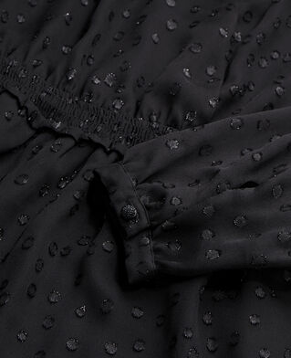 The Kooples F BLACK short black dress with silver polka dots