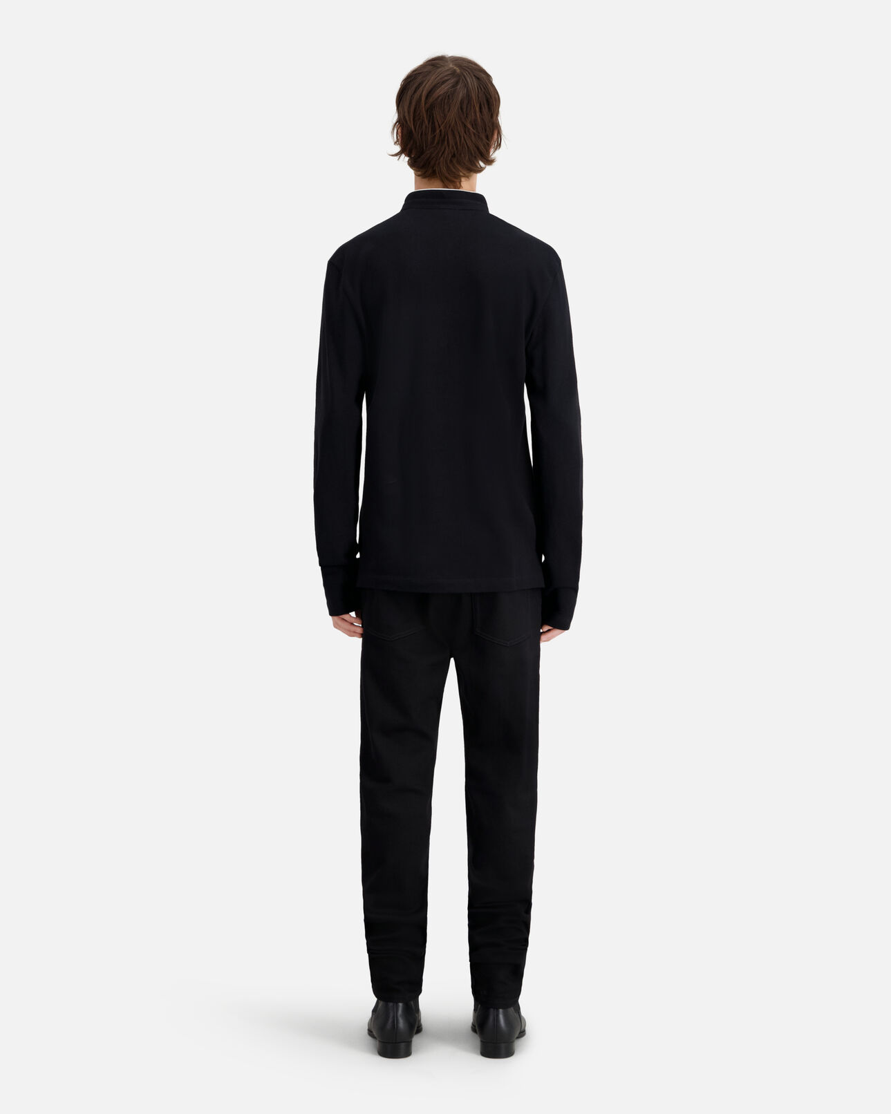 The Kooples HOMME BLACK polo noir en coton