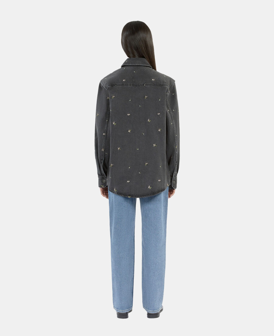 The Kooples FEMME GREY surchemise en denim gris