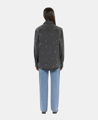 The Kooples FEMME GREY surchemise en denim gris