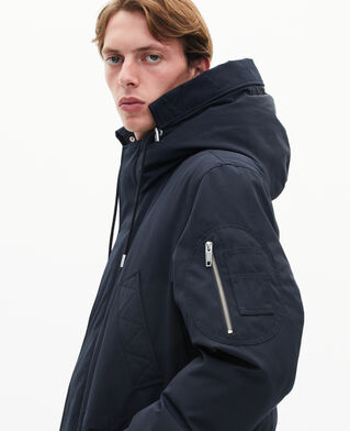 The Kooples HERREN NAVY wasserabweisender parka in marineblau