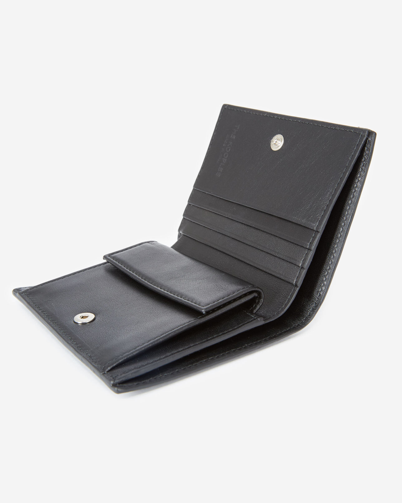 The Kooples FEMME BLACK portefeuille cuir noir à détails cloutés