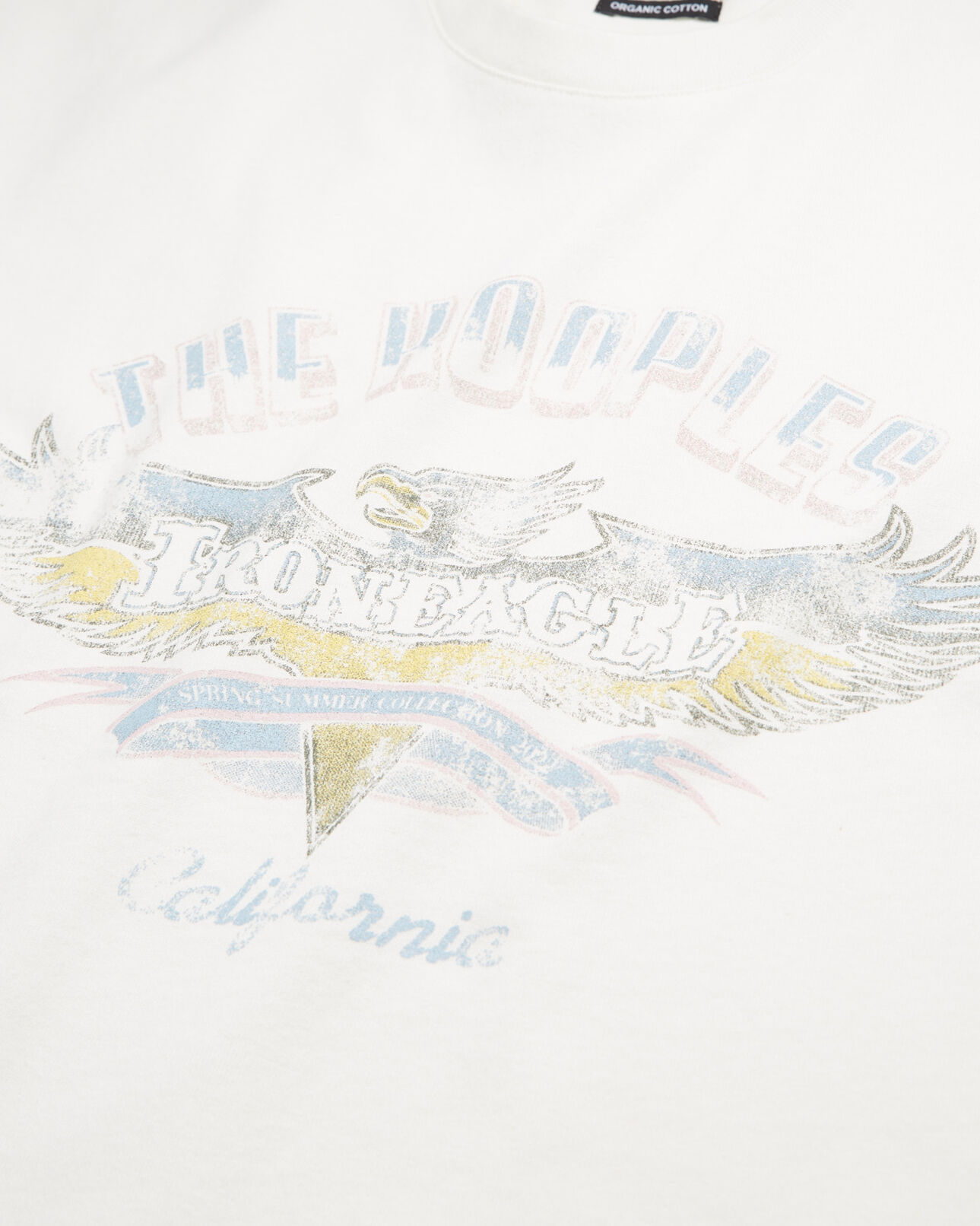 The Kooples HOMBRE ECRU camiseta blanco crudo algodón águila redondo