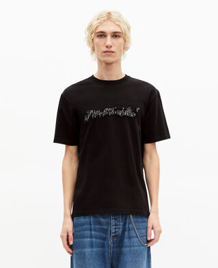 The Kooples HOMME BLACK t-shirt what is m&eacute;tallique noir