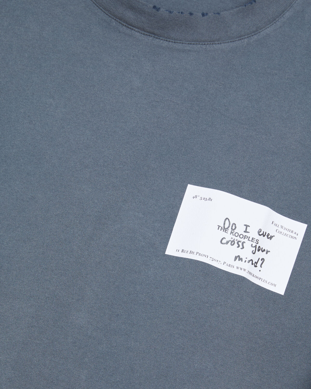 The Kooples MEN DARK BLUE blue business card serigraphy t-shirt