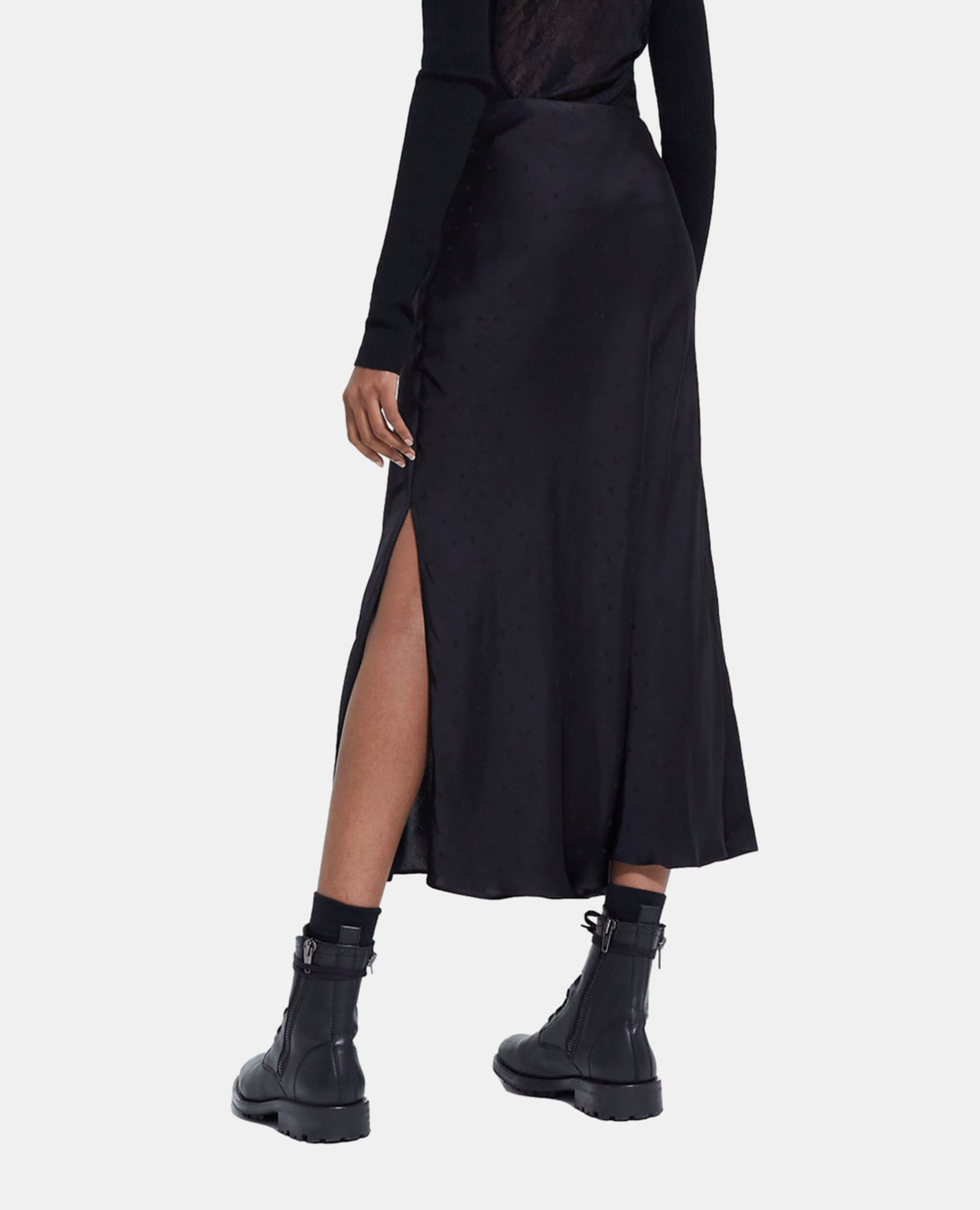 Long printed skirt, BLACK, hi-res image number null