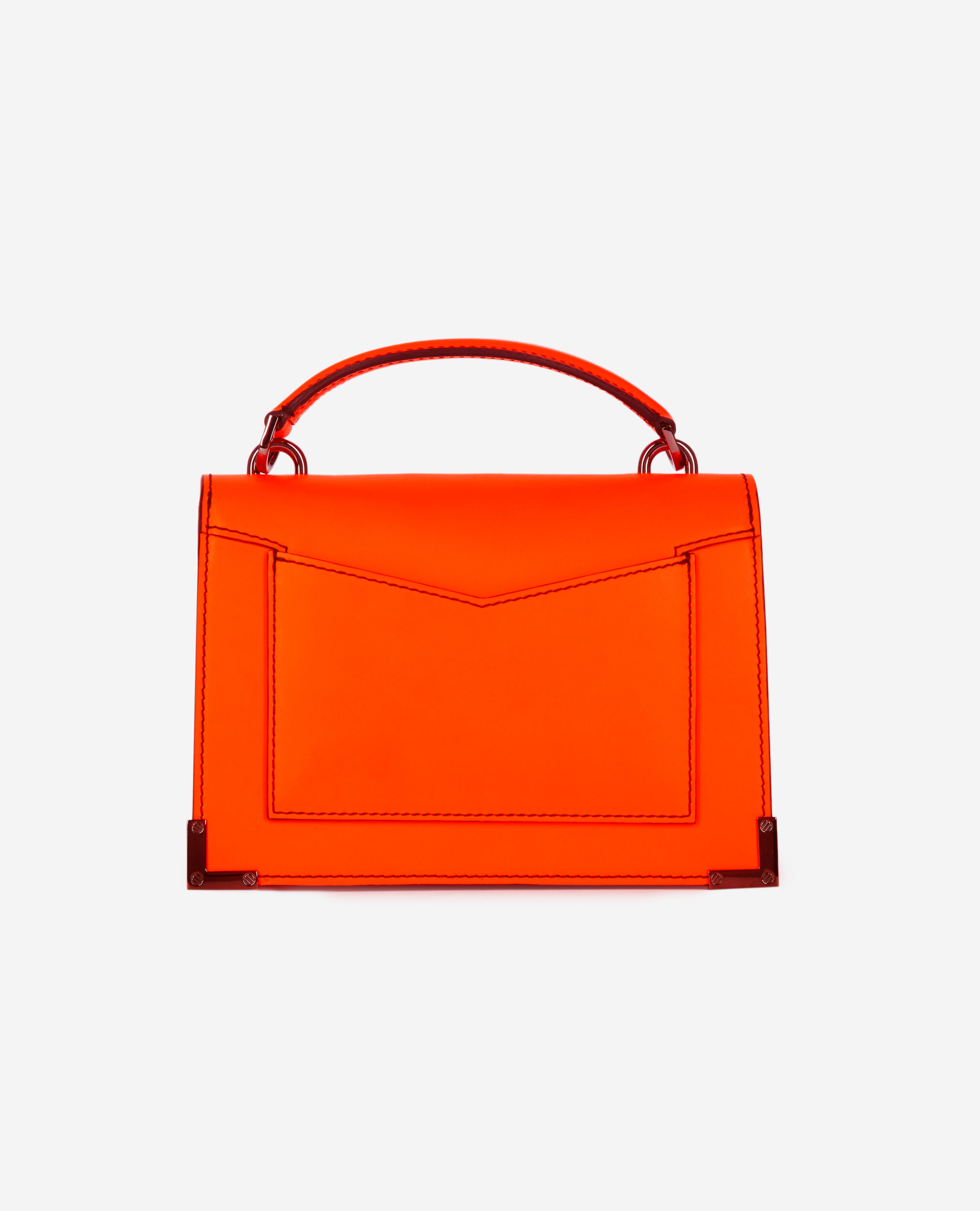 Sac Emily small en cuir orange