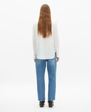 The Kooples WOMEN ECRU unbleached silk shirt