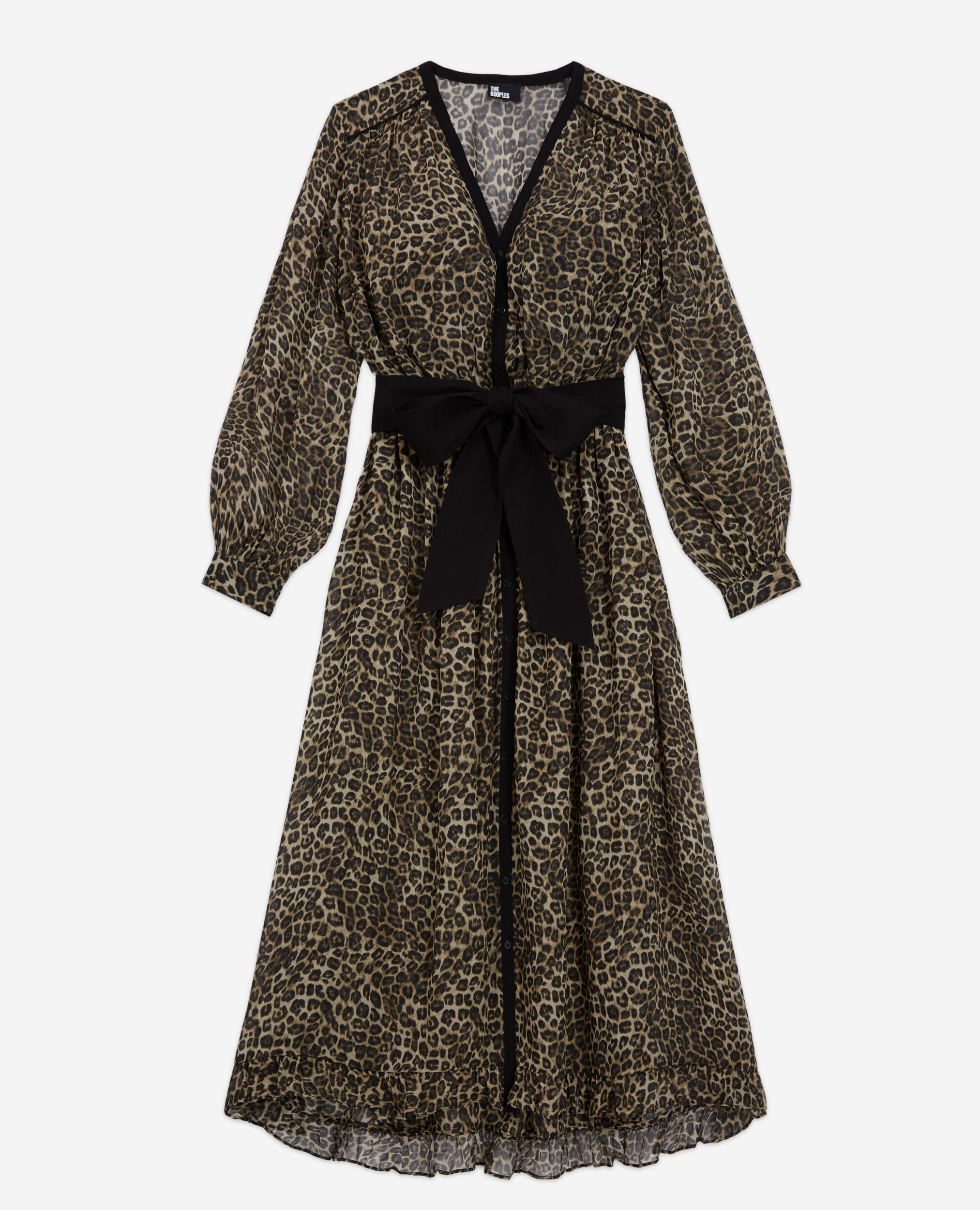 Langes Kleid mit Leopardenmuster, LEOPARD, hi-res image number null