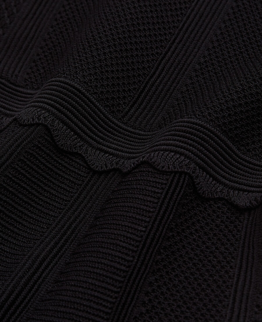 robe courte noire en maille