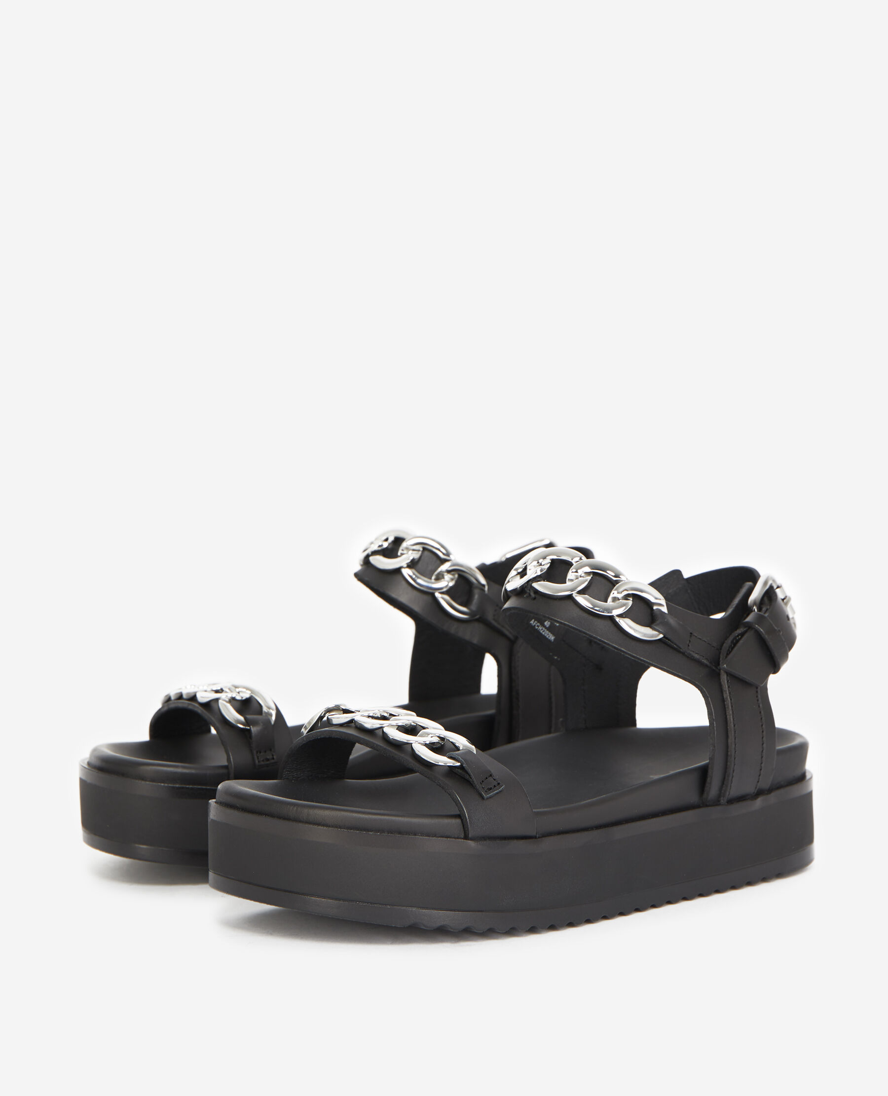 Black wedge sandals with chain The Kooples