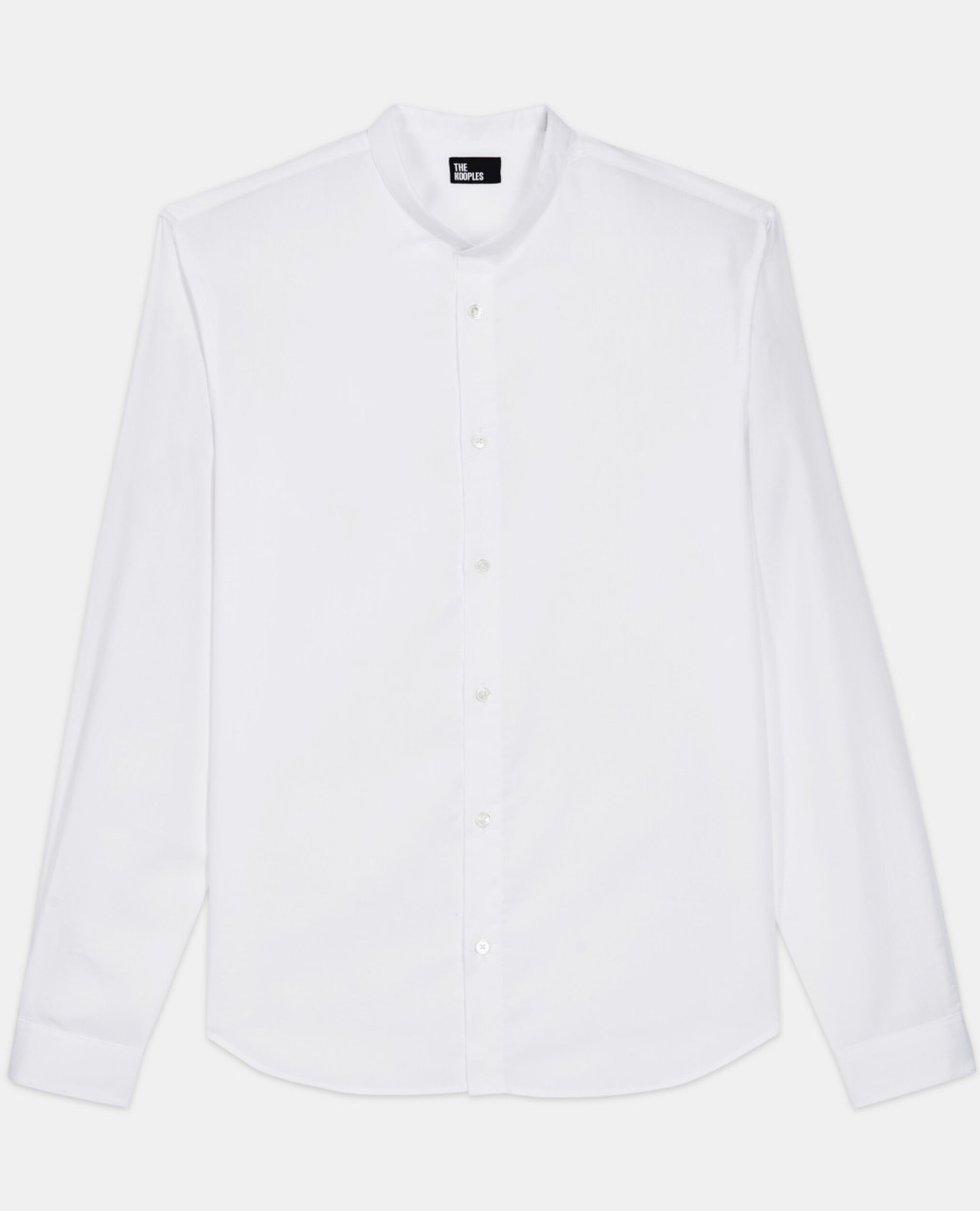 Camisa cuello Mao blanca, WHITE, hi-res image number null