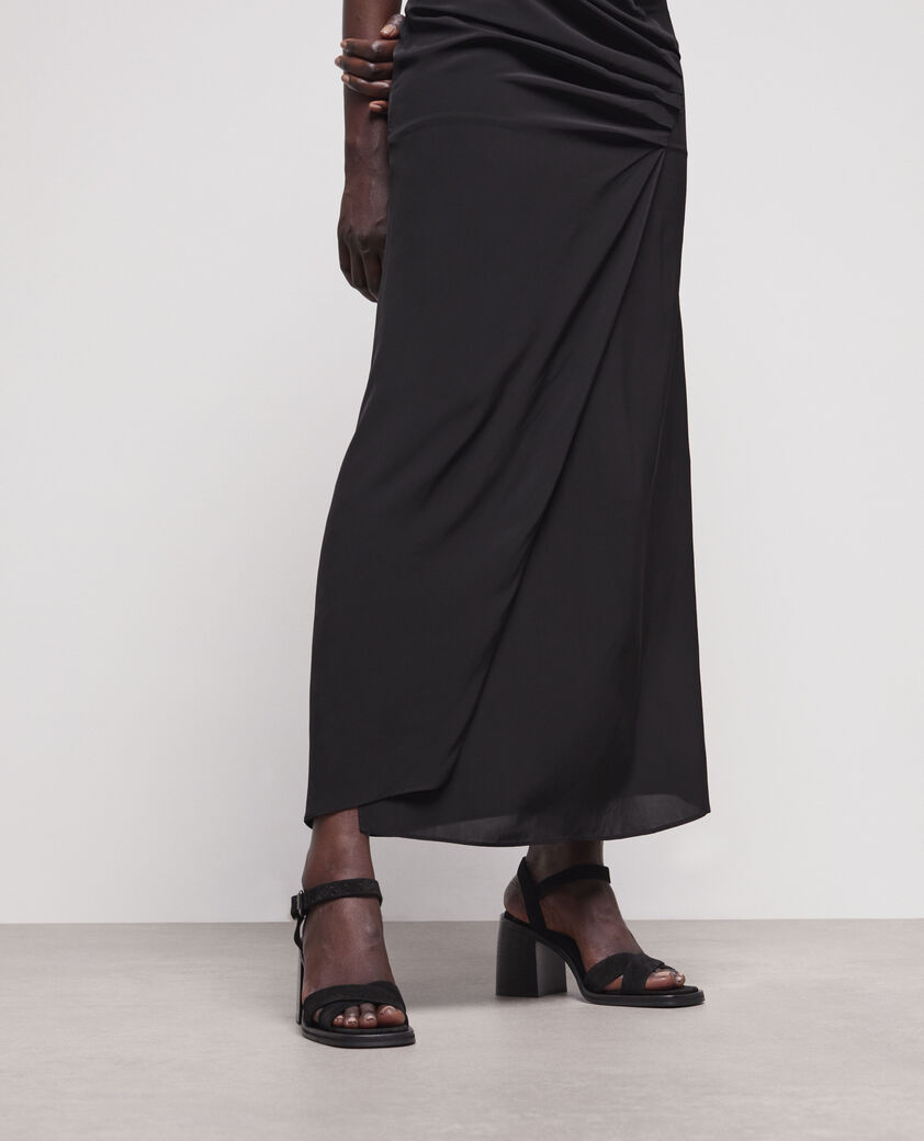 The Kooples WOMEN BLACK black leather sandals