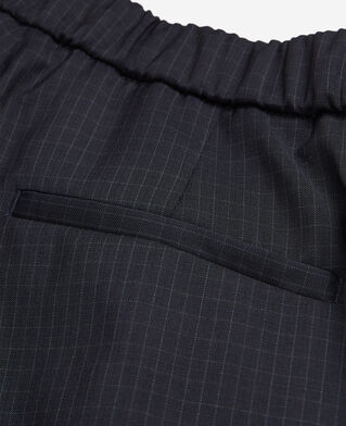The Kooples H NAVY / WHITE wool suit pants with check motif