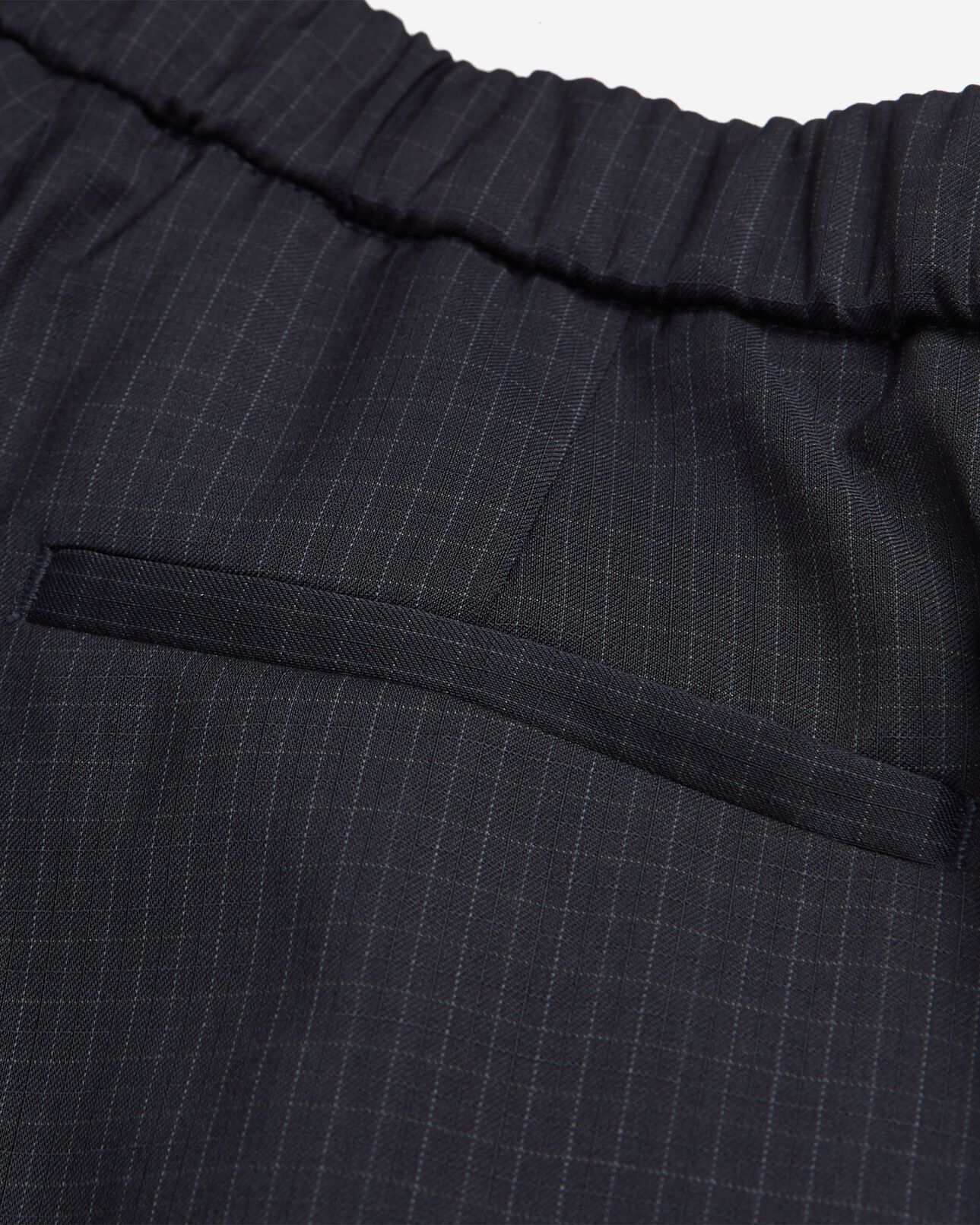 The Kooples MEN NAVY / WHITE wool suit pants with check motif