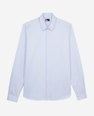 The Kooples MEN LIGHT BLUE sky blue classic collar shirt