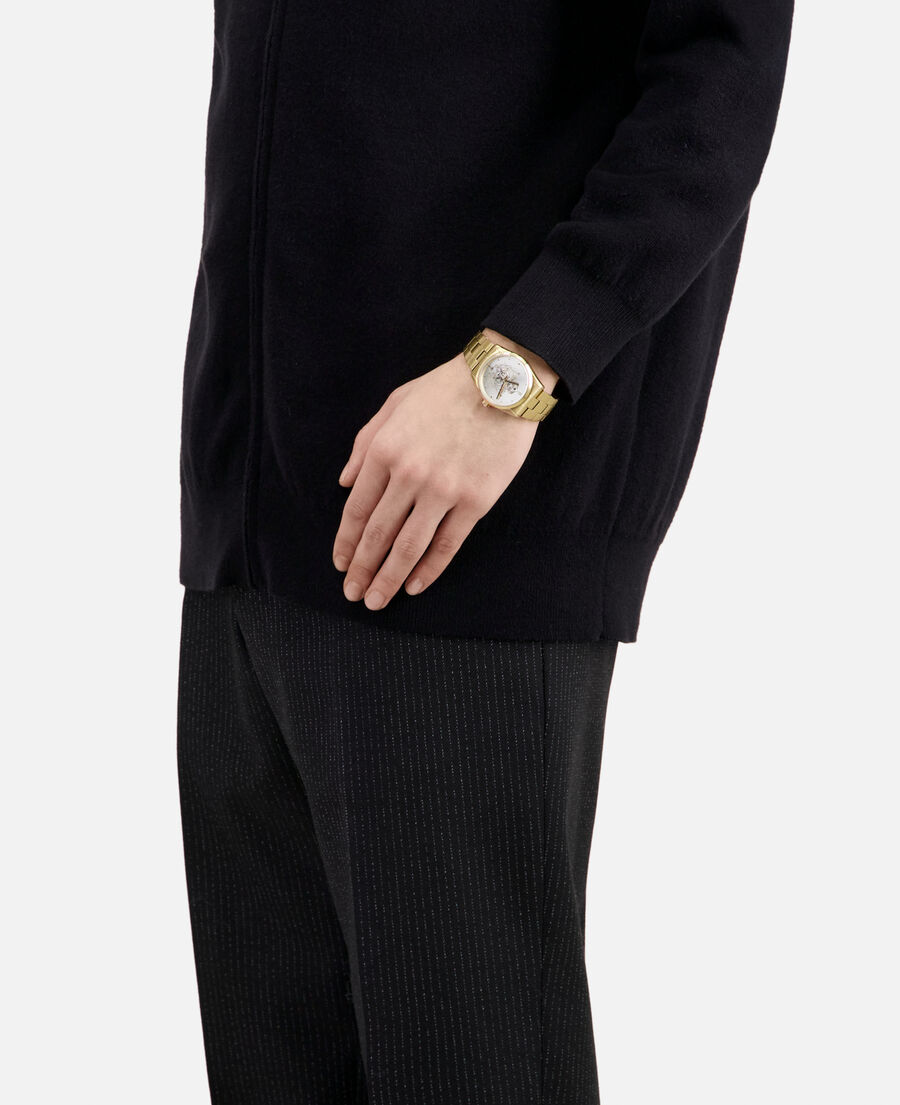 The Kooples MIXED GOLD gold coat of arms watch