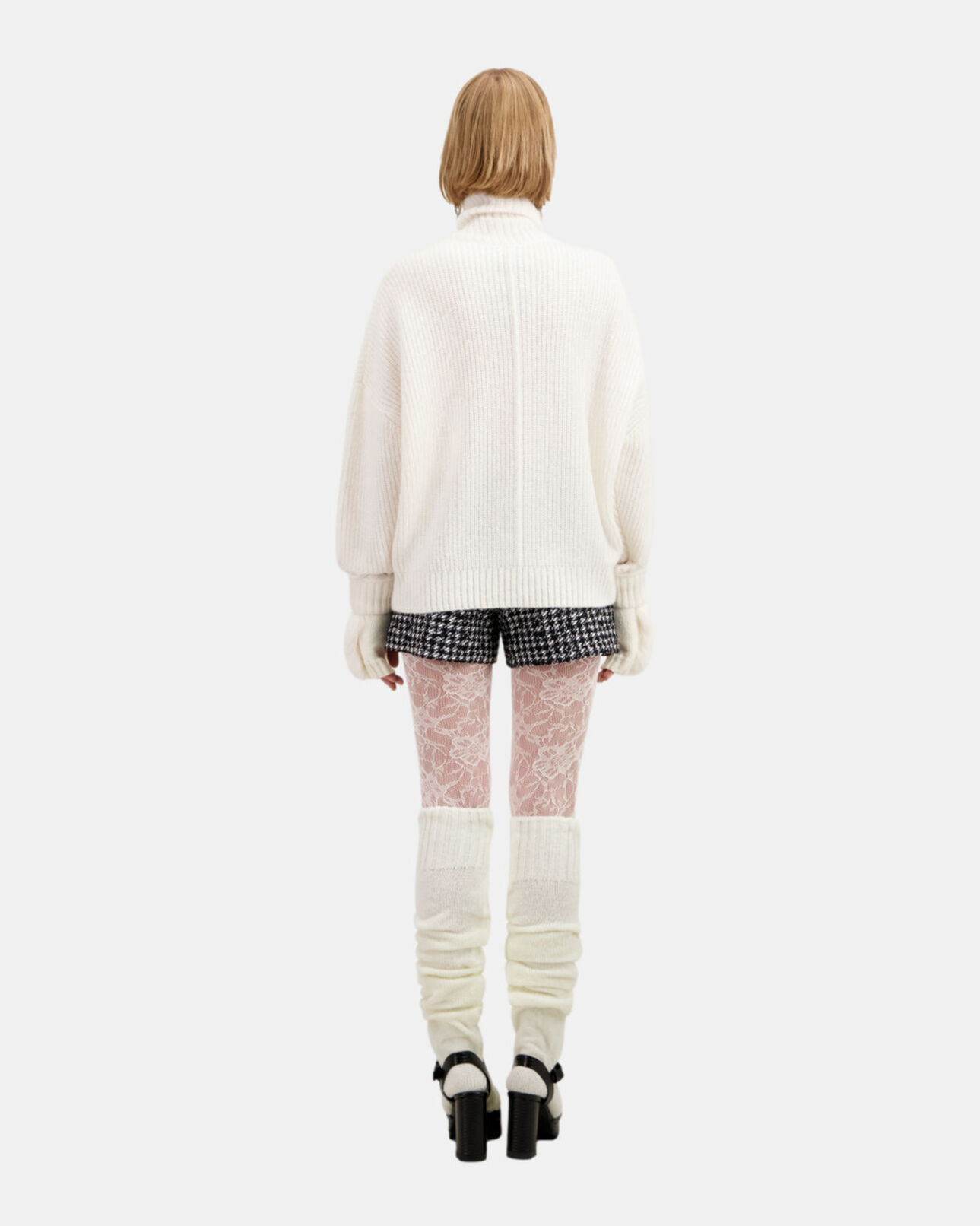 The Kooples FEMME ECRU pull écru en laine mélangée