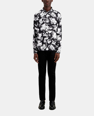 The Kooples HERREN BLACK WHITE bedrucktes hemd