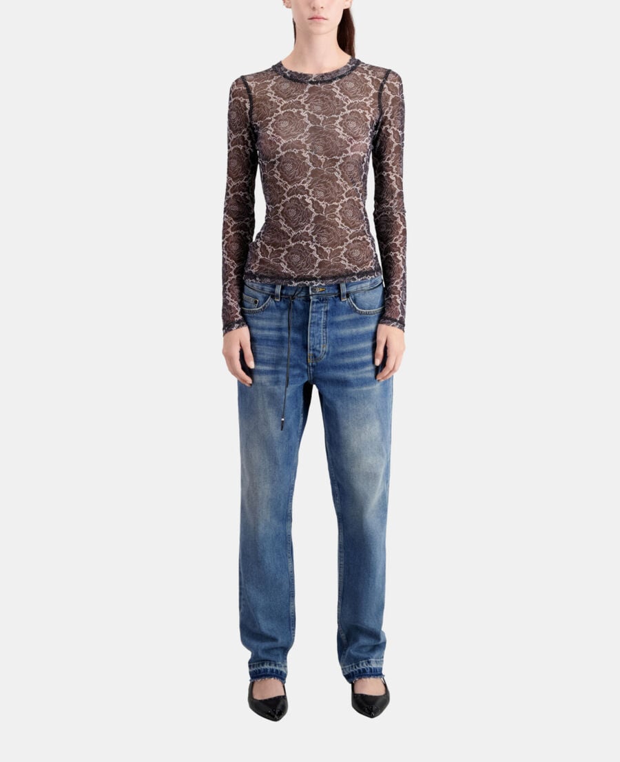 The Kooples FEMME BLACK top imprimé