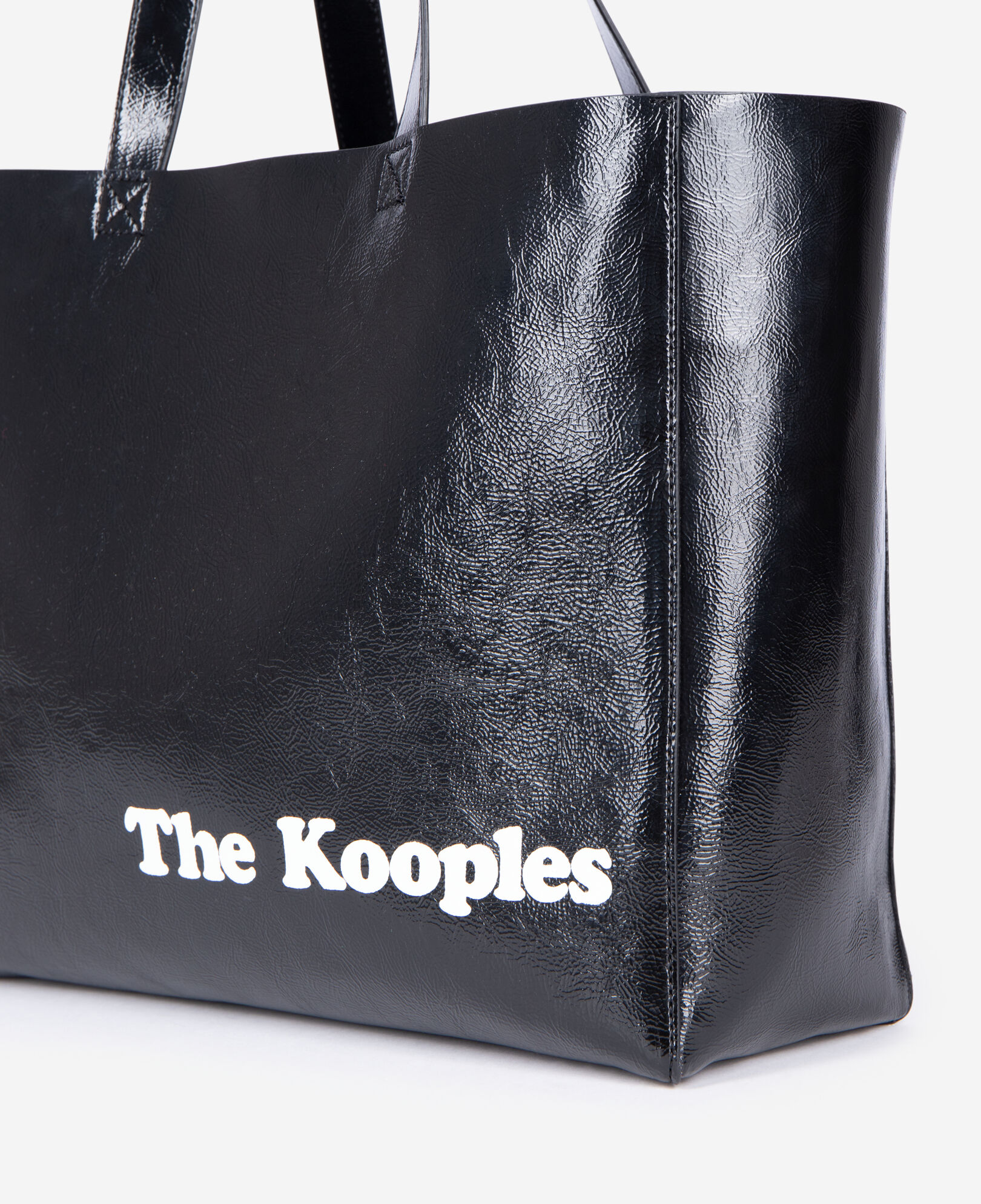 The Kooples WOMEN BLACK black leather-effect tote bag