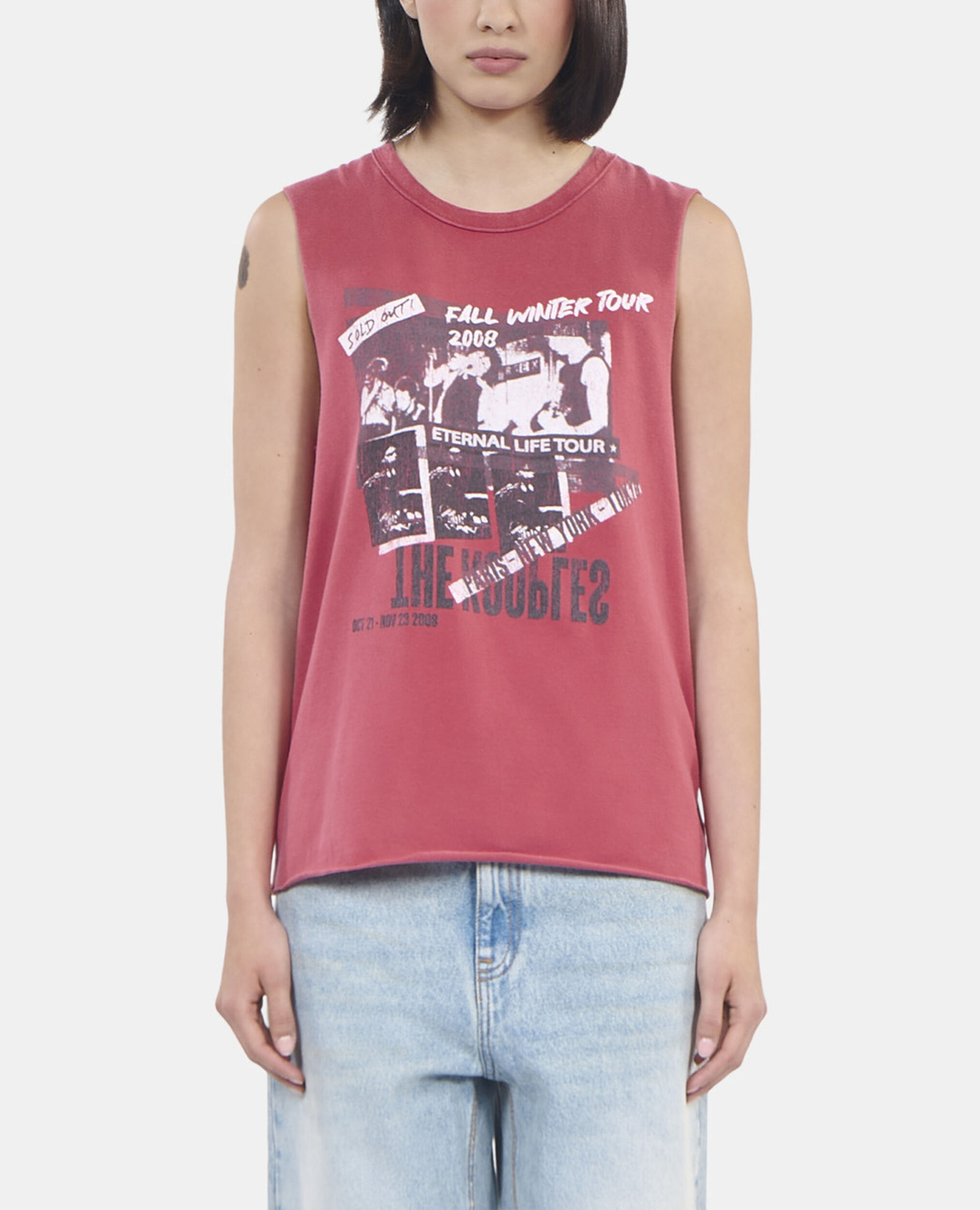 Red Eternal life tour serigraphy tank top, RUBIS, hi-res image number null
