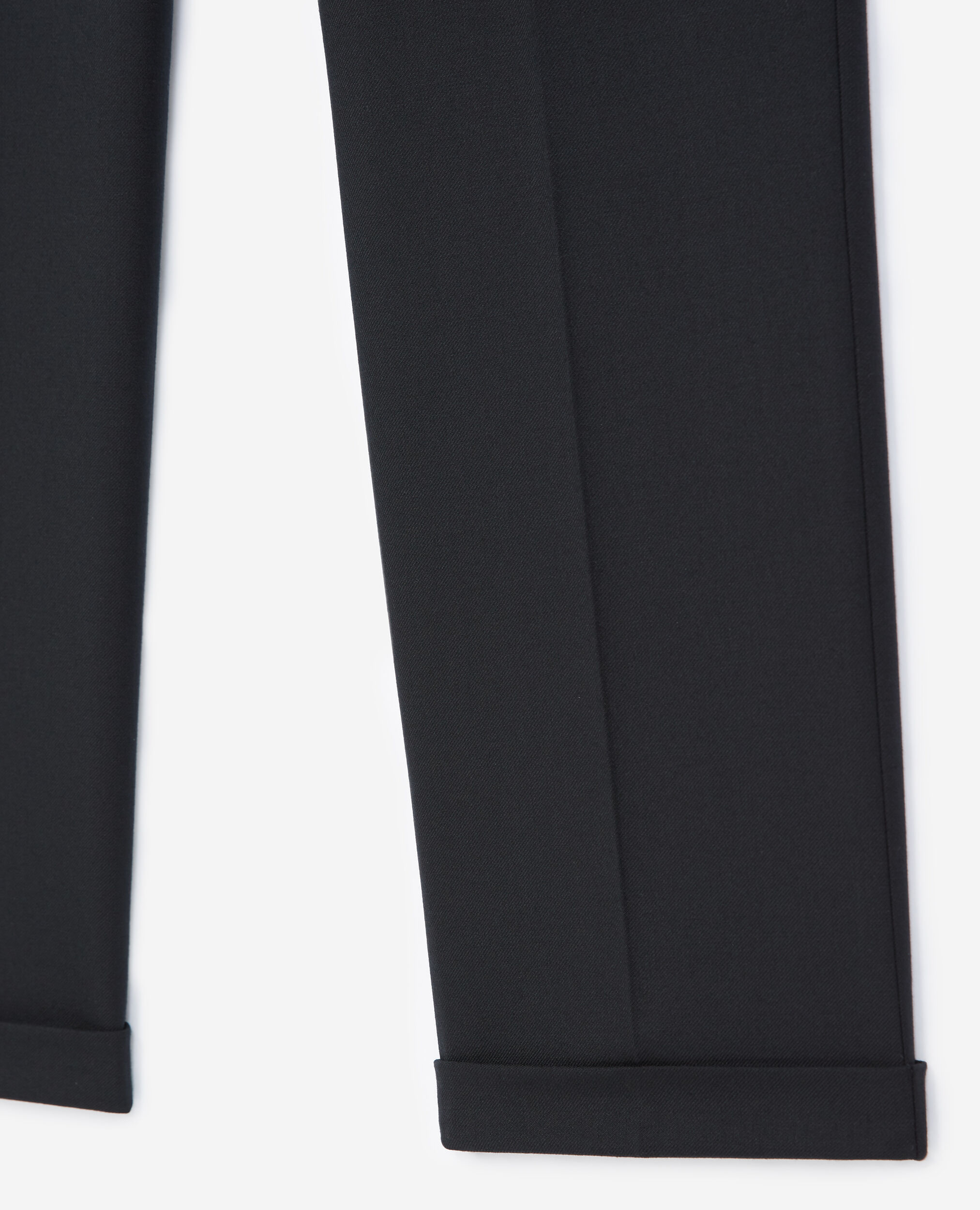 Black wool trousers , BLACK, hi-res image number null