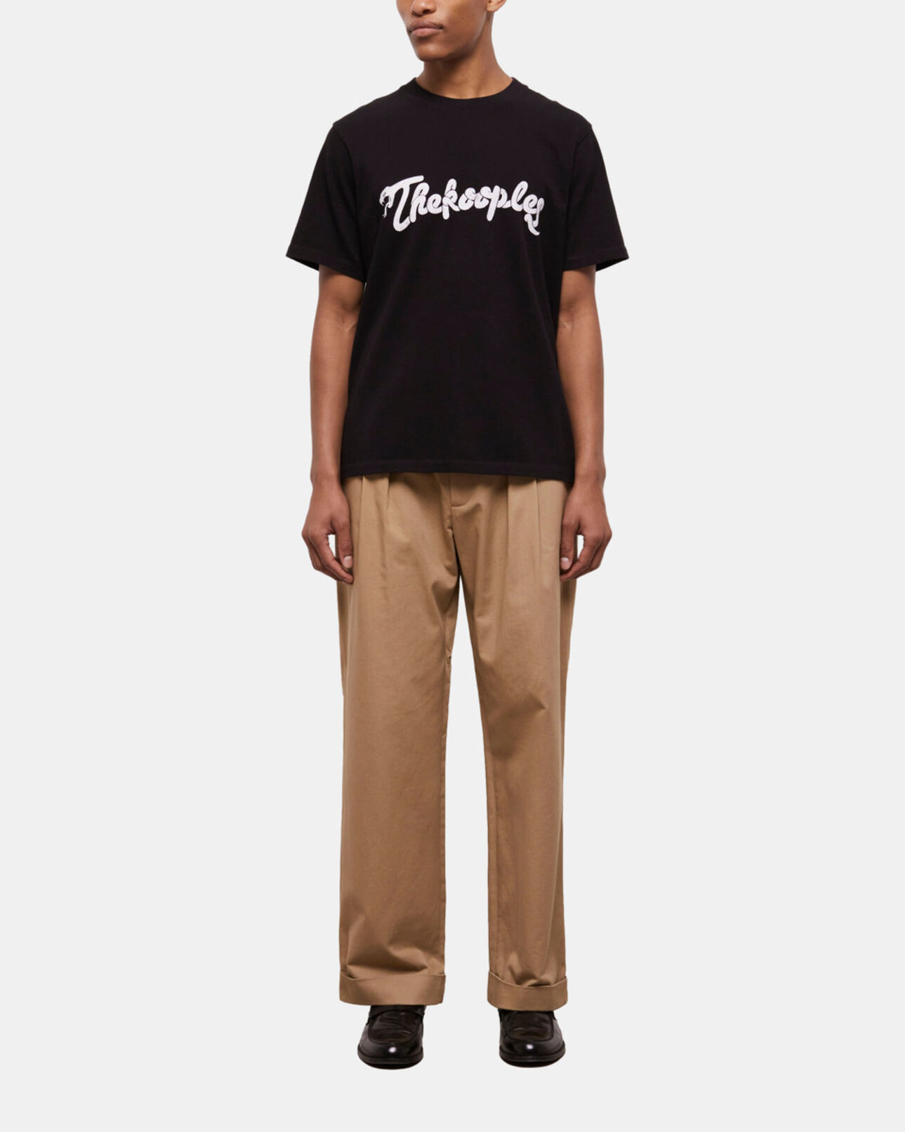 The Kooples HOMBRE BLACK WASHED camiseta negra serigrafiada snake logotipo para hombre