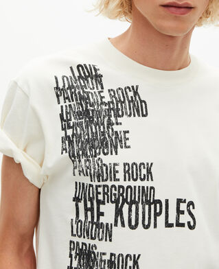 The Kooples MEN ECRU t-shirt with screen print the kooples ecru