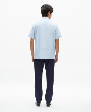 The Kooples HERREN SKY kurzarmhemd mit blauem wappen
