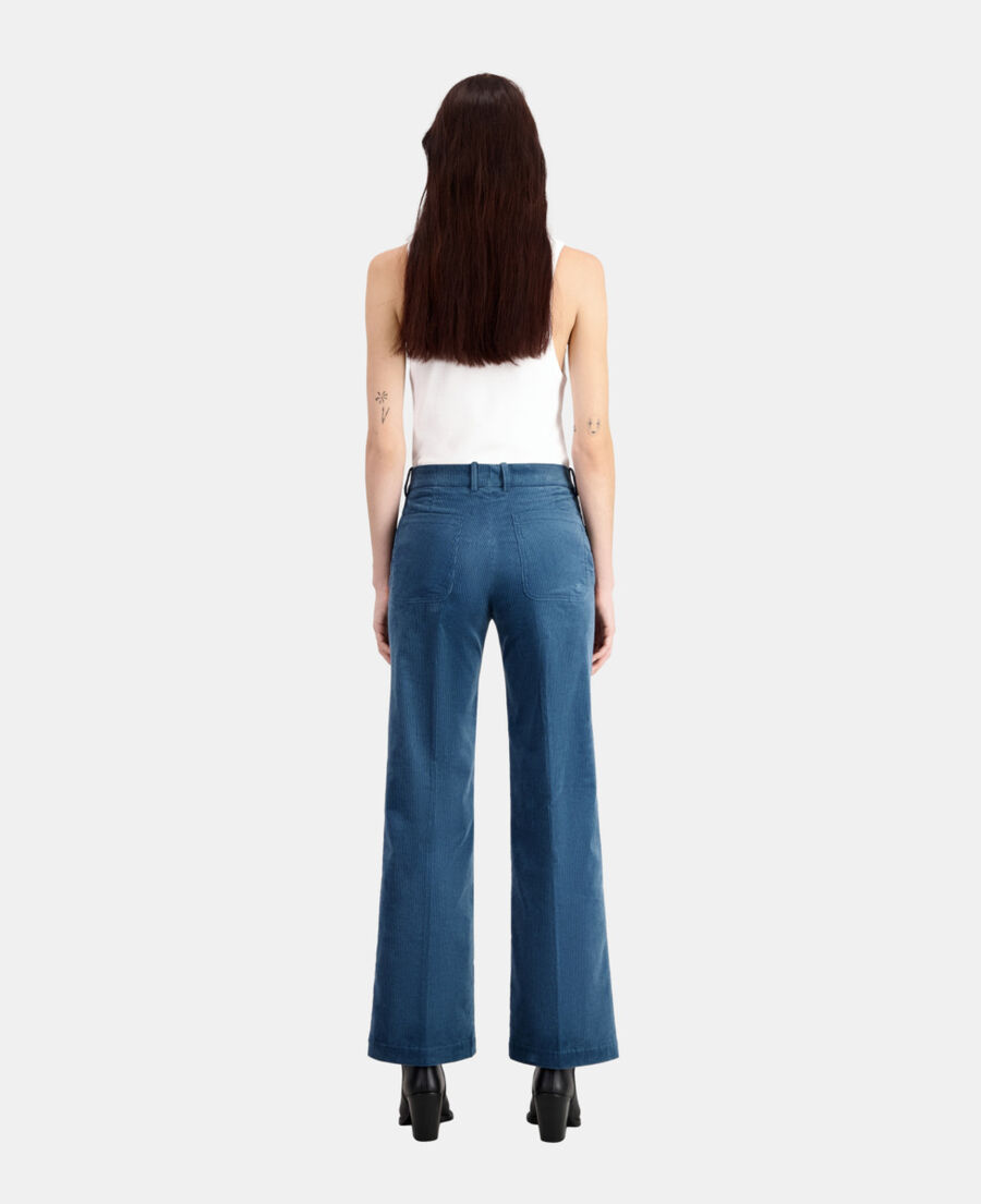 The Kooples F BLUE PETROL blue corduroy trousers