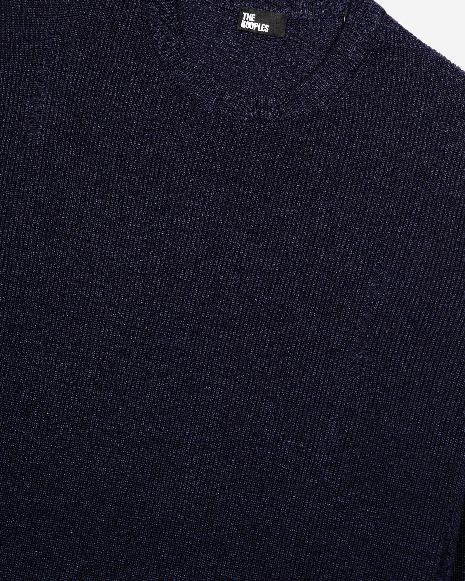 Wool and linen navy sweater, NAVY, hi-res image number null