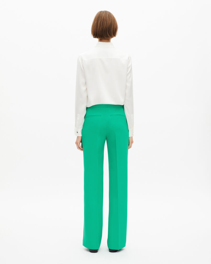 The Kooples FEMME GREEN pantalon tailleur vert en crêpe