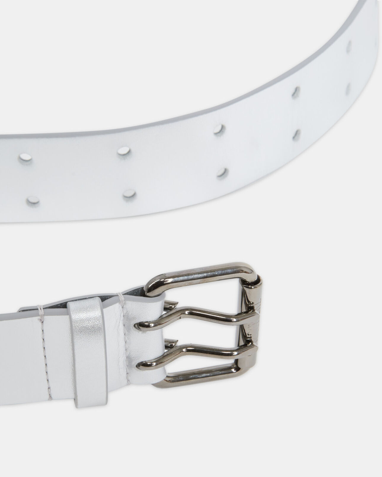 The Kooples MIXTE SILVER ceinture en cuir argent