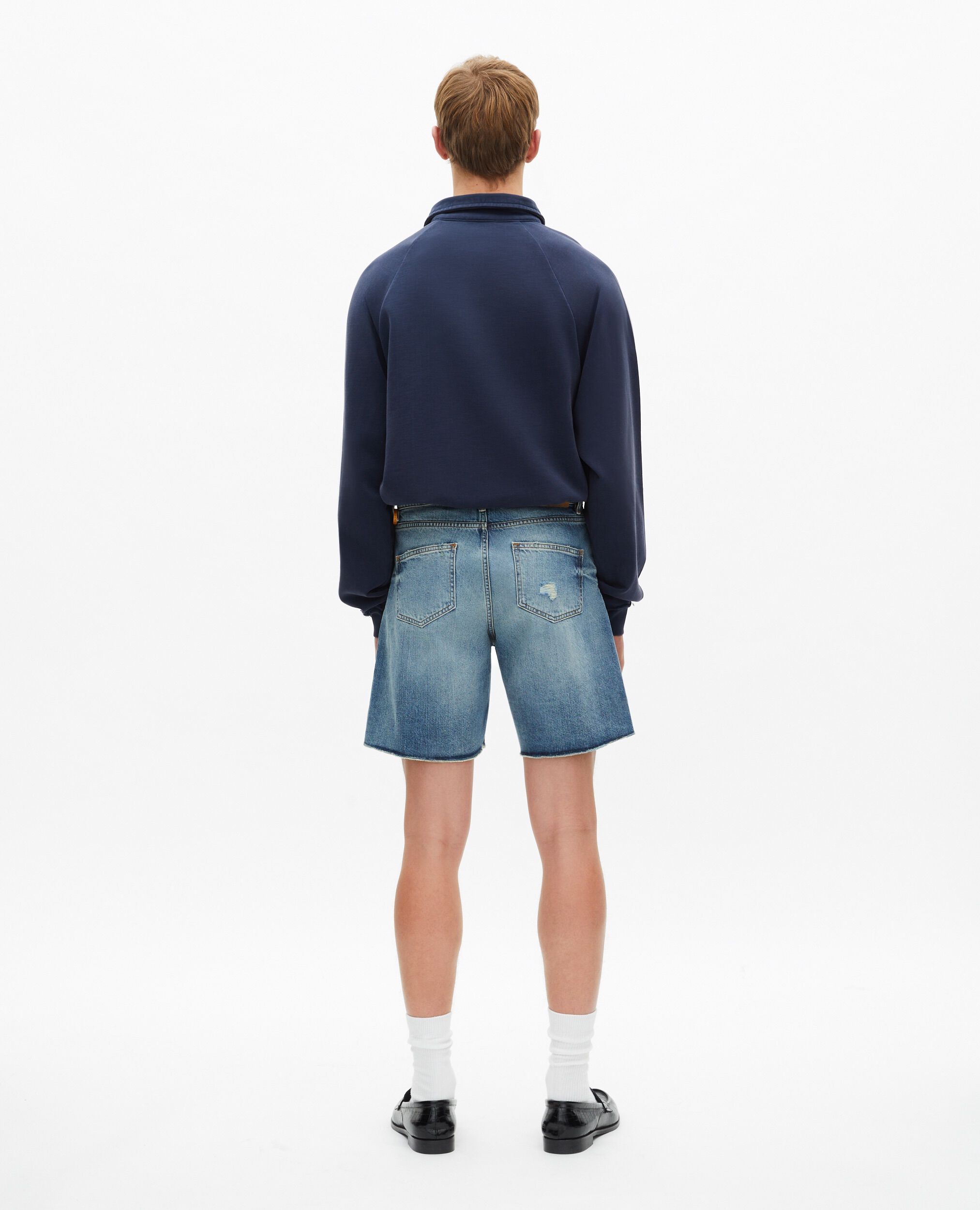 Blue denim Bermuda shorts, BABY BLUE, hi-res image number null