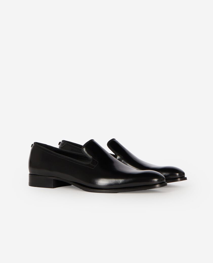 The Kooples MEN BLACK black shiny leather loafers