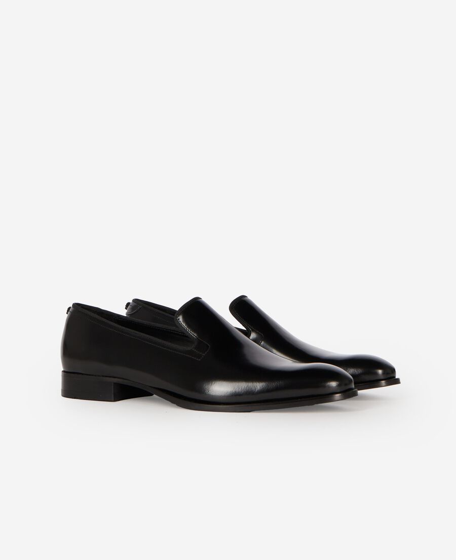 The Kooples H BLACK black shiny leather loafers