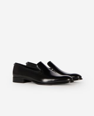 The Kooples H BLACK black shiny leather loafers