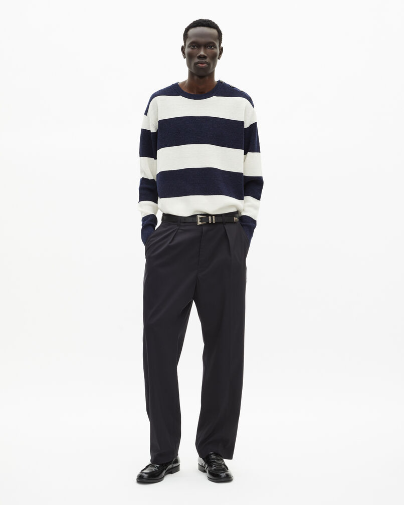 The Kooples MEN BLACK black pleated pants