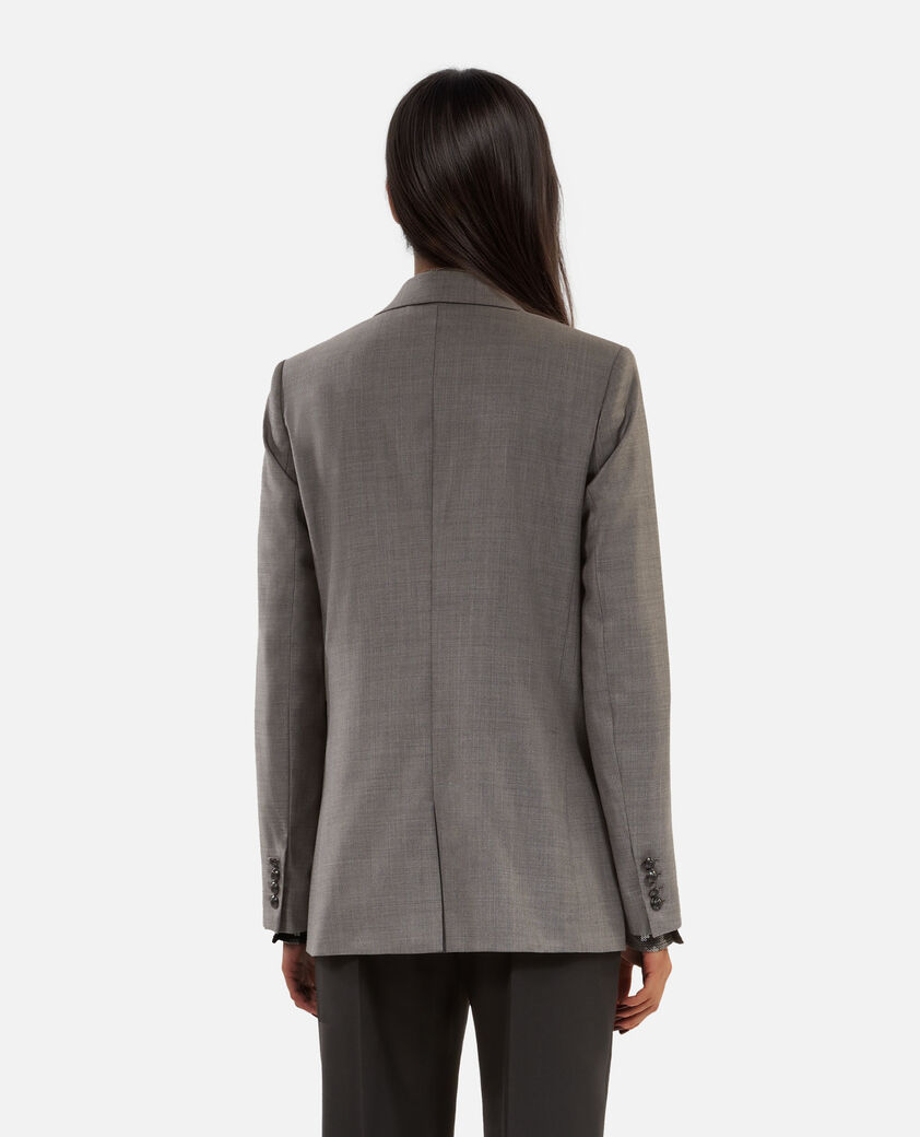 The Kooples FEMME DARK GREY veste tailleur droite grise