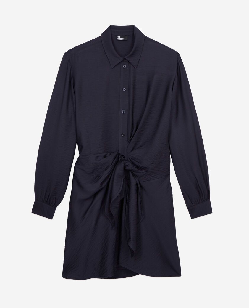 The Kooples FEMME NAVY robe courte bleu marine avec drapé