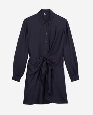 The Kooples FEMME NAVY robe courte bleu marine avec drapé