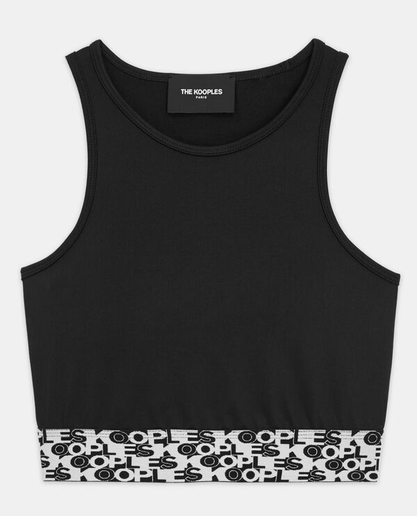 Technical bra with black logo