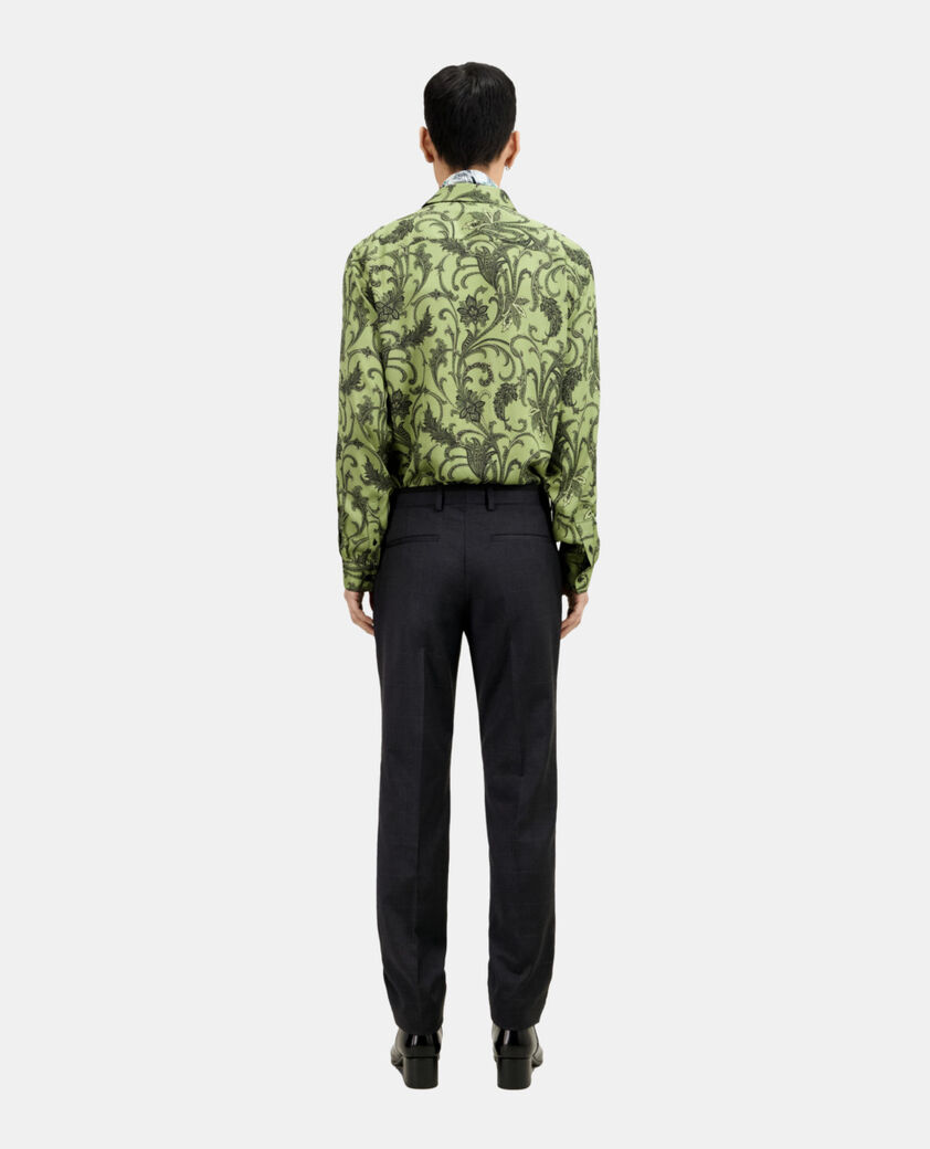 The Kooples MEN DARK GREY grey wool prince of wales suit trousers