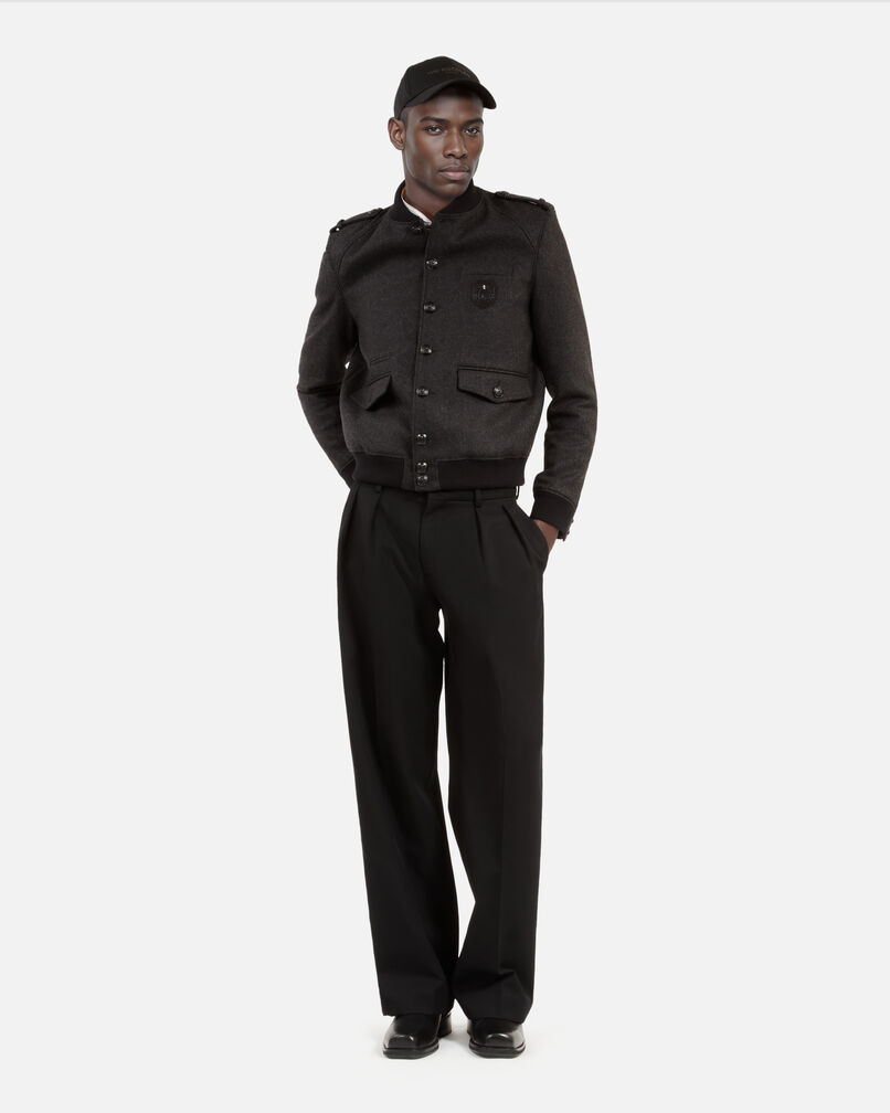 The Kooples MEN DARK GREY gray teddy jacket